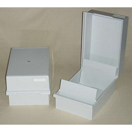 KOBRA-Boîte de classement en plastique pour cartes de rangement timbres format DIN A5 horizontal