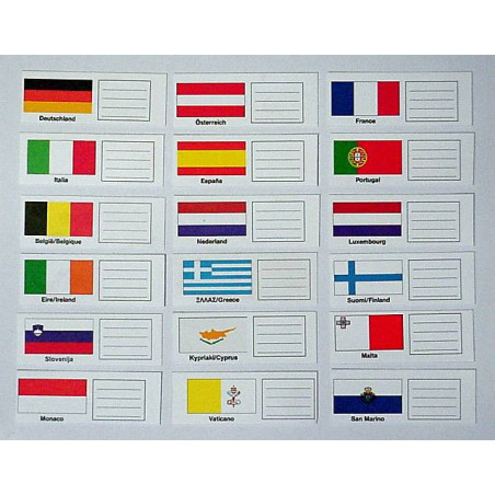 KOBRA-Série d'étiquettes drapeaux (22 étiquettes)