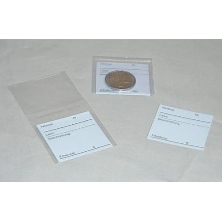 KOBRA-Etuis numismatiques  à  double poche - paquet de 100