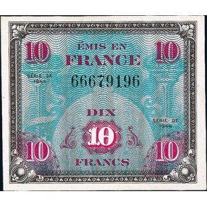 10 FRANCS - Drapeau au verso - 1944-1945 - Etat SUP