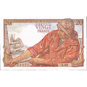20 FRANCS - Pecheur et Bretonnes coiffees - 1942-1950 - Etat TTB