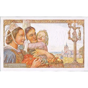 20 FRANCS - Pecheur et Bretonnes coiffees - 1942-1950 - Etat TTB
