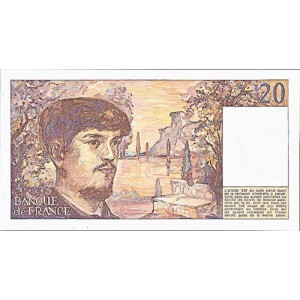 20 FRANCS - Debussy - sans fil - 1980-1997 - Etat SUP
