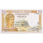50 Francs - Ceres et Mercure - Le Caissier General - 1937-1940 - Qualité courante