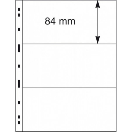 UNIPLATE Feuilles à  3 bandes (84 mm), noires,  paquet de 5