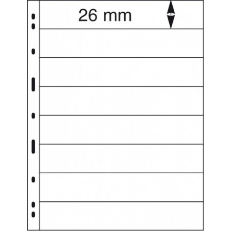 UNIPLATE Feuilles à  8 bandes (26 mm), noires,  paquet de 5