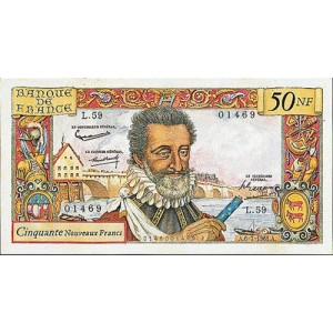 50 NF - Henri IV - 1959-1961 - Etat TTB