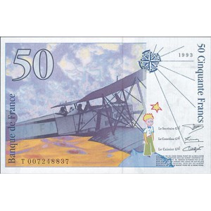 50 FRANCS- Saint Exupery - 1992-1996 - Etat SUP