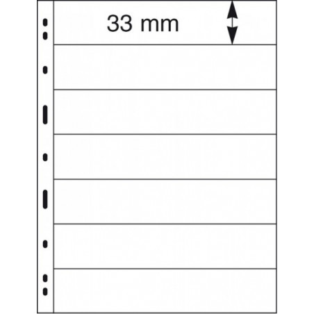 UNIPLATE Feuilles à  7 bandes (33 mm), noires,  paquet de 5