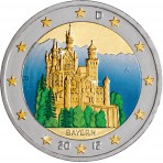 ALLEMAGNE 2012 - 2 EUROS COMMEMORATIVE COULEUR DORURES OR FIN 24 CARATS