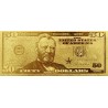 REPRODUCTION BILLET 50 DOLLARS  US - DORE OR FIN 24 CARATS