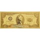 REPRODUCTION BILLET 2 DOLLARS  US - DORE OR FIN 24 CARATS