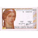 300 FRANCS - Ceres et Mercure - 1938-1939 - Etat SUP