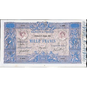 1000 FRANCS - Bleu et Rose - 1889-1926 - Etat SUP
