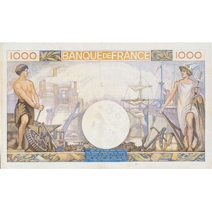 1000 FRANCS - commerce et industrie - 1940-1944 - Etat TTB