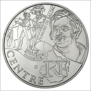 10 EUROS ARGENT  DES REGIONS 2012 - CENTRE