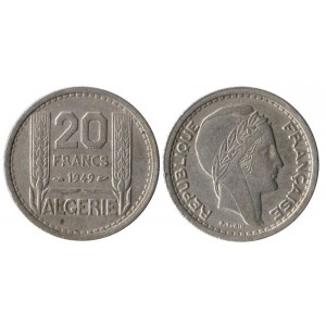 ALGERIE 20 FRANCS TURIN 1956