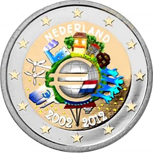PAYS BAS 2012 - 10 ANS DE L'EURO EN COULEUR 