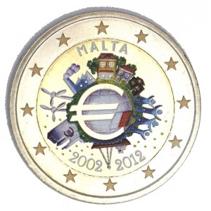 MALTE 2012 - 10 ANS DE L'EURO EN COULEUR 