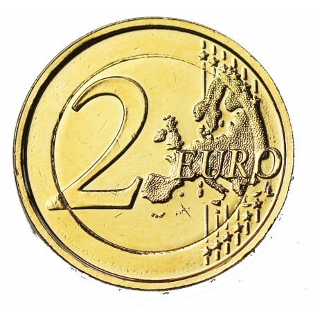 MONACO 2011 - 2 EUROS DOREE OR FIN 24 CARATS