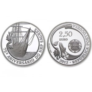 PORTUGAL 2012 - 2,5 EUROS 75 EME ANNIVERSAIRE DU NAVIRE SAGRES
