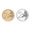 2 euros Espagne 2022 - Roi Felipe dorée+argentée