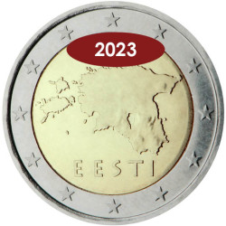 Estonie -  2 euros carte...