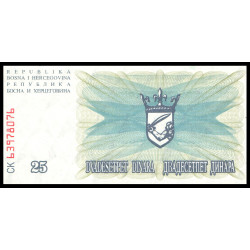 PK11 Bosnie - Billet de 25...