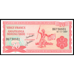 PK27 Burundi - Billet de 20...