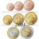 France 2001 : serie de 1 cent a 2 euros