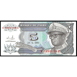 PK48 Zaire - Billet de 5...