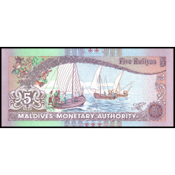 PK18 Maldives - Billet de 5...
