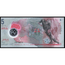 Billet Maldives 5 Rufiyaa -...