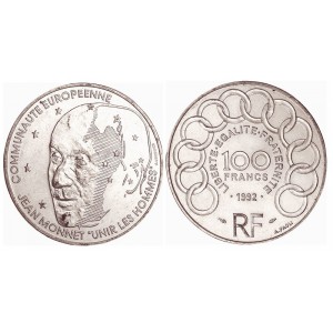 100 FRANCS ARGENT JEAN MONNET