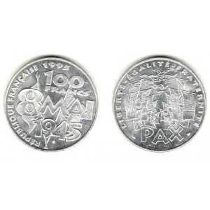 100 FRANCS ARGENT 8 MAI 1945