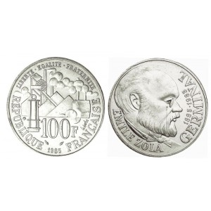 100 FRANCS ARGENT EMILE ZOLA