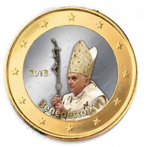 BENOIT XVI 2013 - 1 EURO COULEUR
