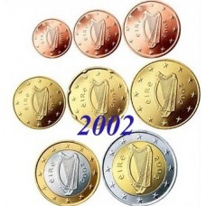 Irlande 2002 : serie de 1 cent a 2 euros