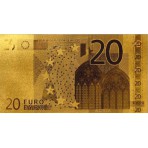 Reproduction billet 20 euro - Doré Or fin 24 carats