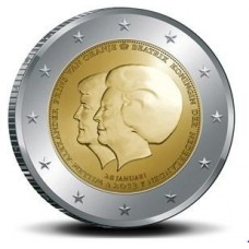 Pays-Bas 2013 - 2 euro commémorative double portrait