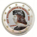 MONACO 2012 - 2 EURO COMMEMORATIVE EN COULEUR