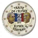 FRANCE 2013 - 2 EURO COMMEMORATIVE TRAITE DE L ELYSEE EN COULEUR