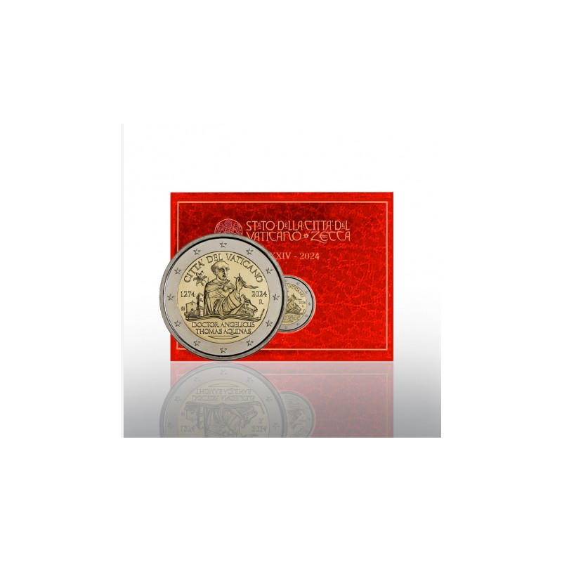 Vatican 2024 – Coffret BU 2 euro commémorative  - Thomas Aquinas