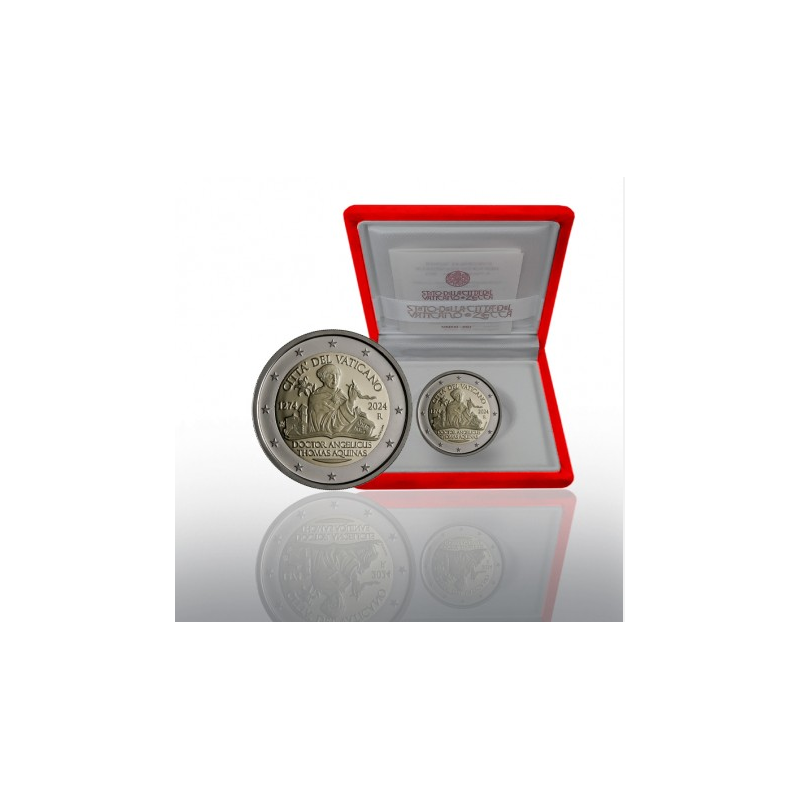 Vatican 2024 – Coffret B 2 euro commémorative  - Thomas Aquinas