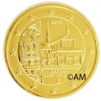 Allemagne 2013 - 2 euros commémorative Cloître de Maulbronn dorée à l'or fin 24 carats