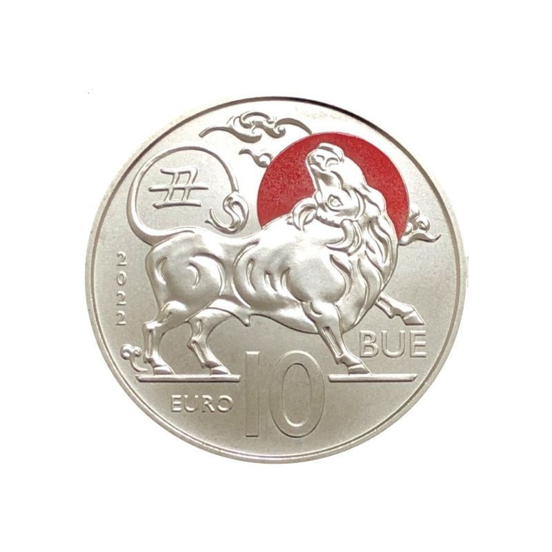 Saint Marin 2022 – Série complète 3x10 euros commémoratives UNC – Le Rat, le Buffle, le Tigre