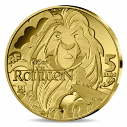 Monnaie de Paris 2024 - LE ROI LION -5€ 1/2g Or BE