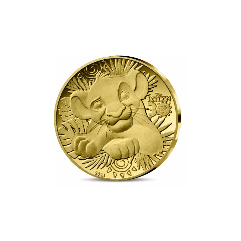 Monnaie de Paris 2024 - LE ROI LION -5€ 1/2g Or BE