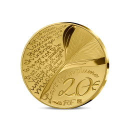 Monnaie de Paris 2025 - L'ART DE LA PLUME - JULES VERNE Jules Verne - 20€ Or 1/10 oz BE