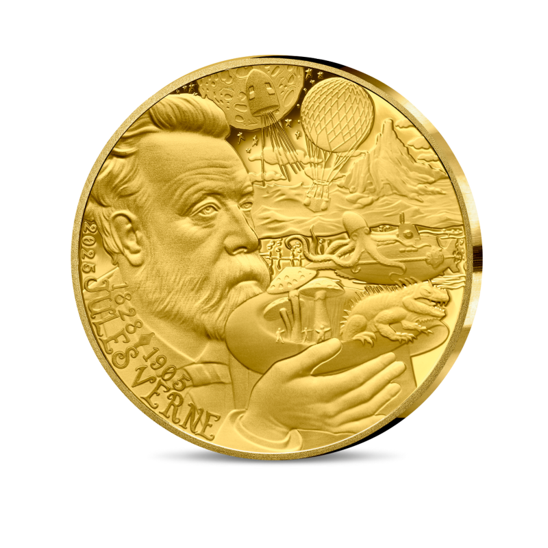 Monnaie de Paris 2025 - L'ART DE LA PLUME - JULES VERNE Jules Verne - 20€ Or 1/10 oz BE